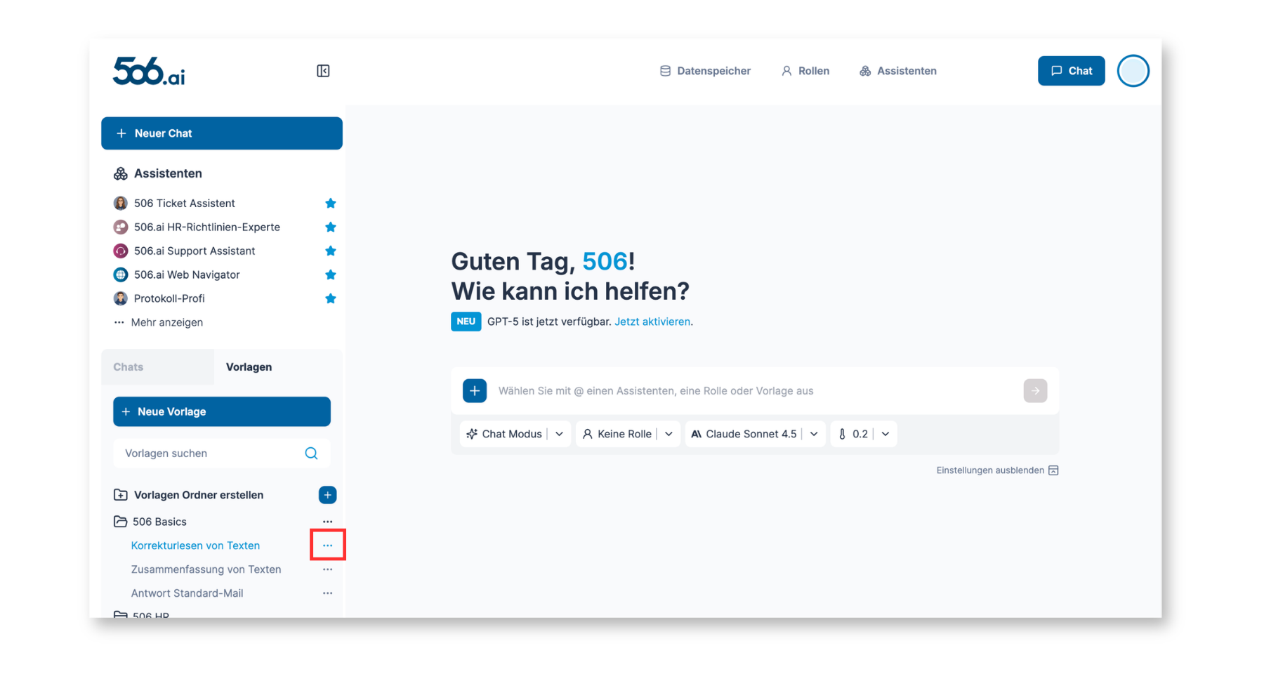 Promptvorlage bearbeiten 1