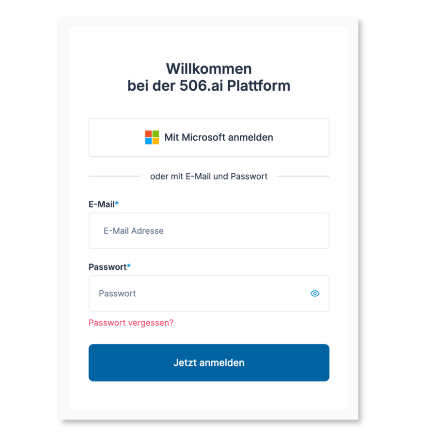 506.ai Helpcenter Login mit SSO