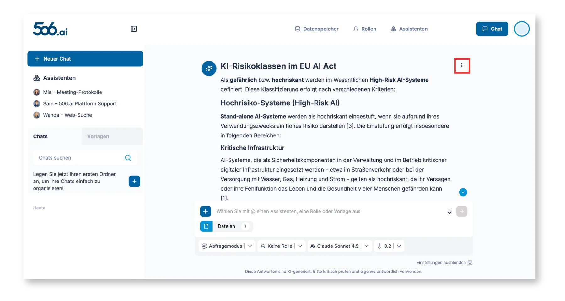 Abfragemodus Quellenverweise — Ansicht 1